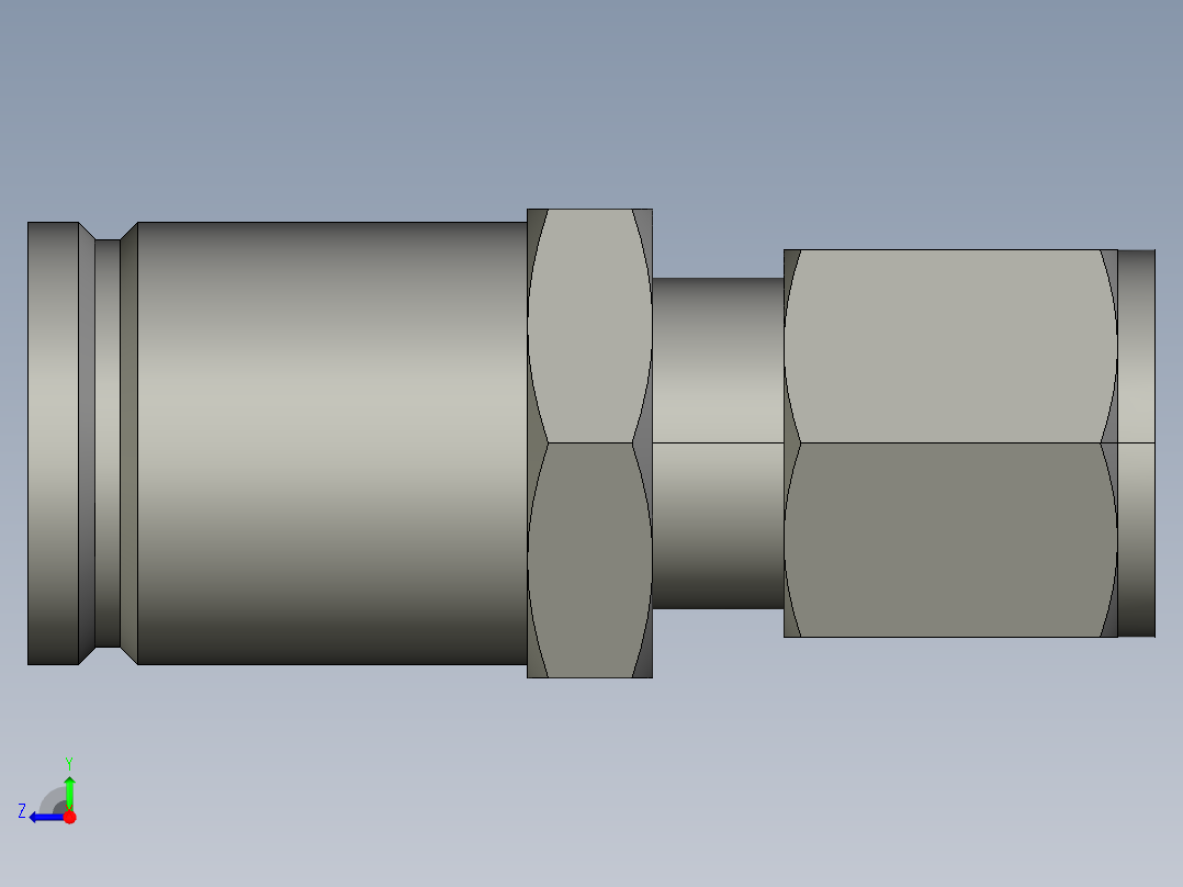 卡套式工业通用硬管接头16-8_trbu-s右视图
