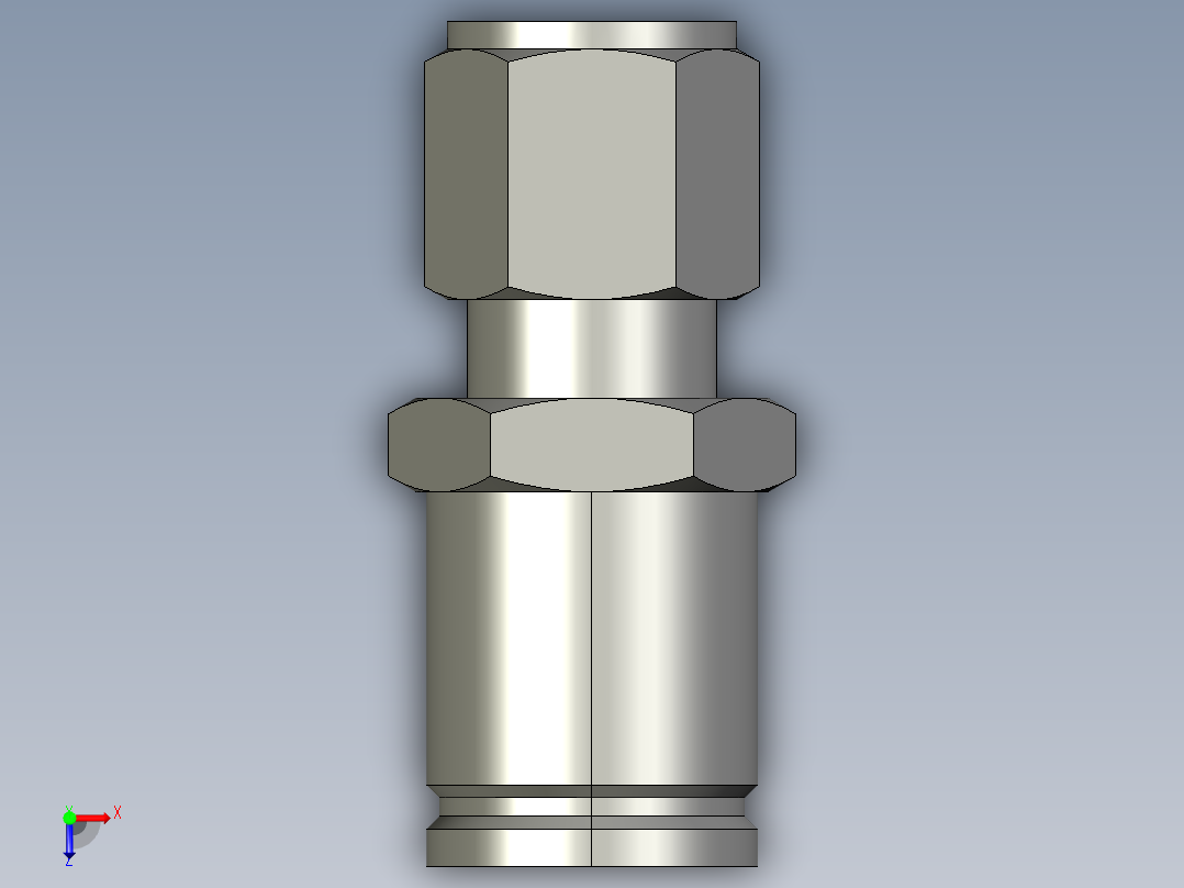 卡套式工业通用硬管接头16-8_trbu-s俯视图
