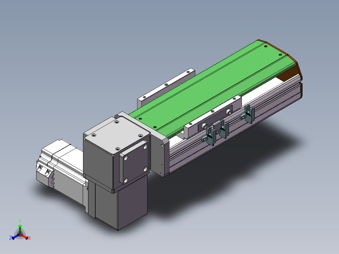 MTB同步带半封闭MTB10-RD-60正等轴测图