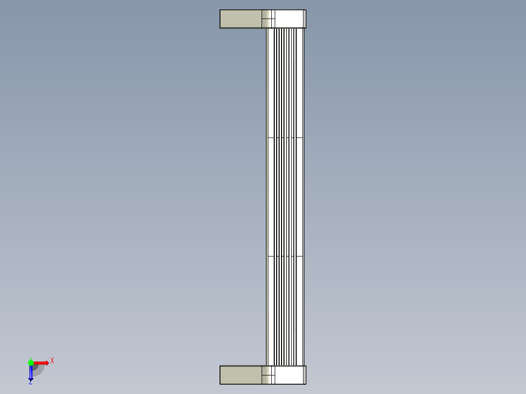 取手(鋁合金)(C)A2-3D多系列多零件图纸模型俯视图
