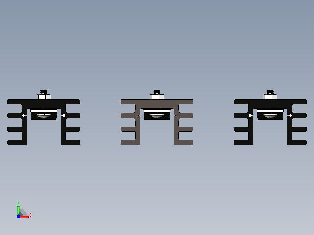 TO-220封装的散热器32-20前视图