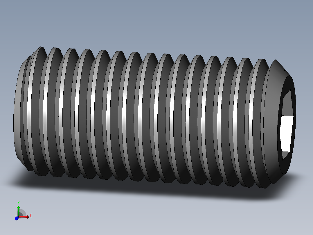 DIN 913-ISO 4026 固定螺钉-M24 L=50.SLDPRT主视图