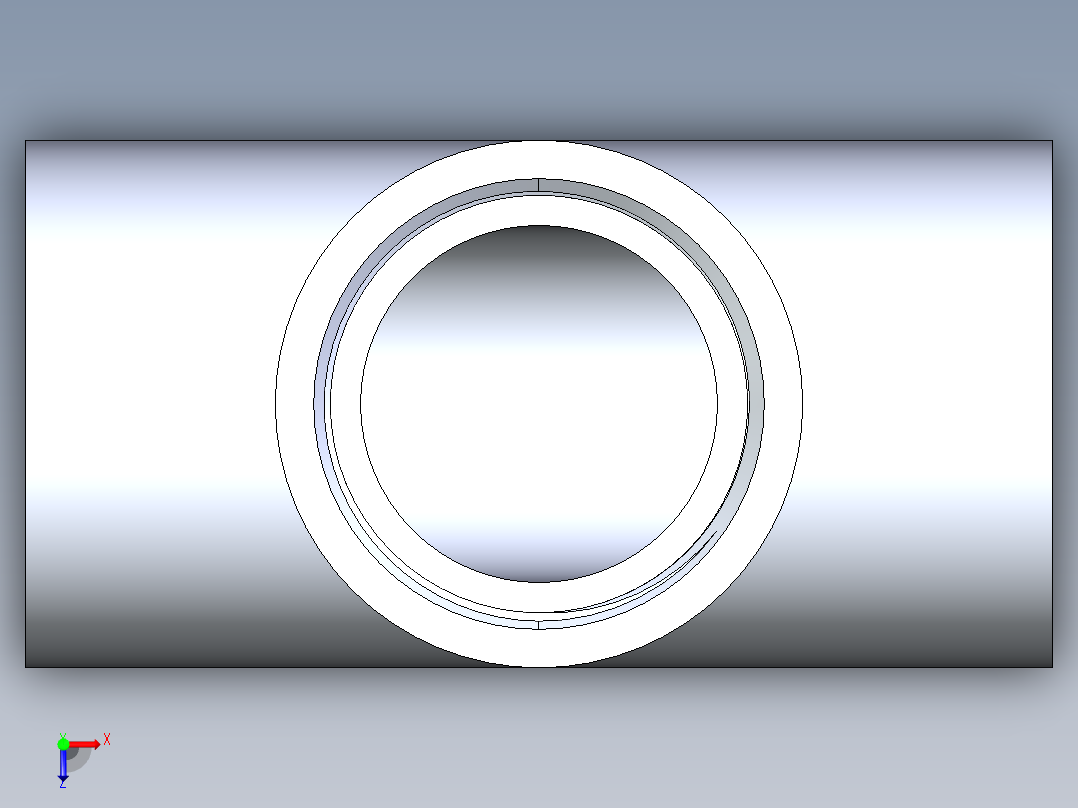 聚氯乙烯配件03-Sch80_Tee_SxSxFPT_802-020_2in俯视图