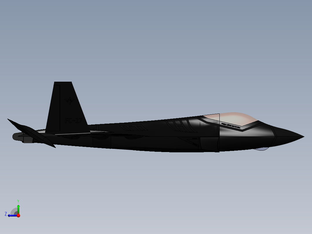 FC-17战斗机右视图