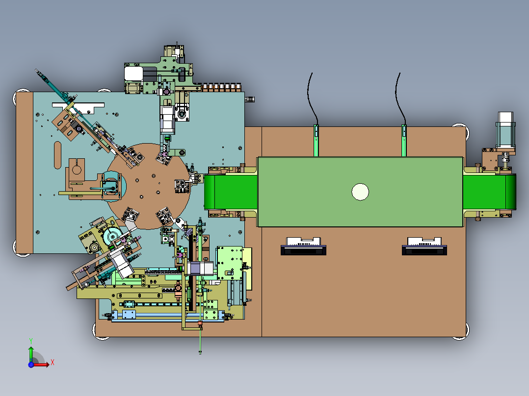 全自动六工位电子元件检测设备sw14可编辑前视图