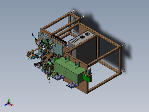 全自动六工位电子元件检测设备sw14可编辑正等轴测缩略图