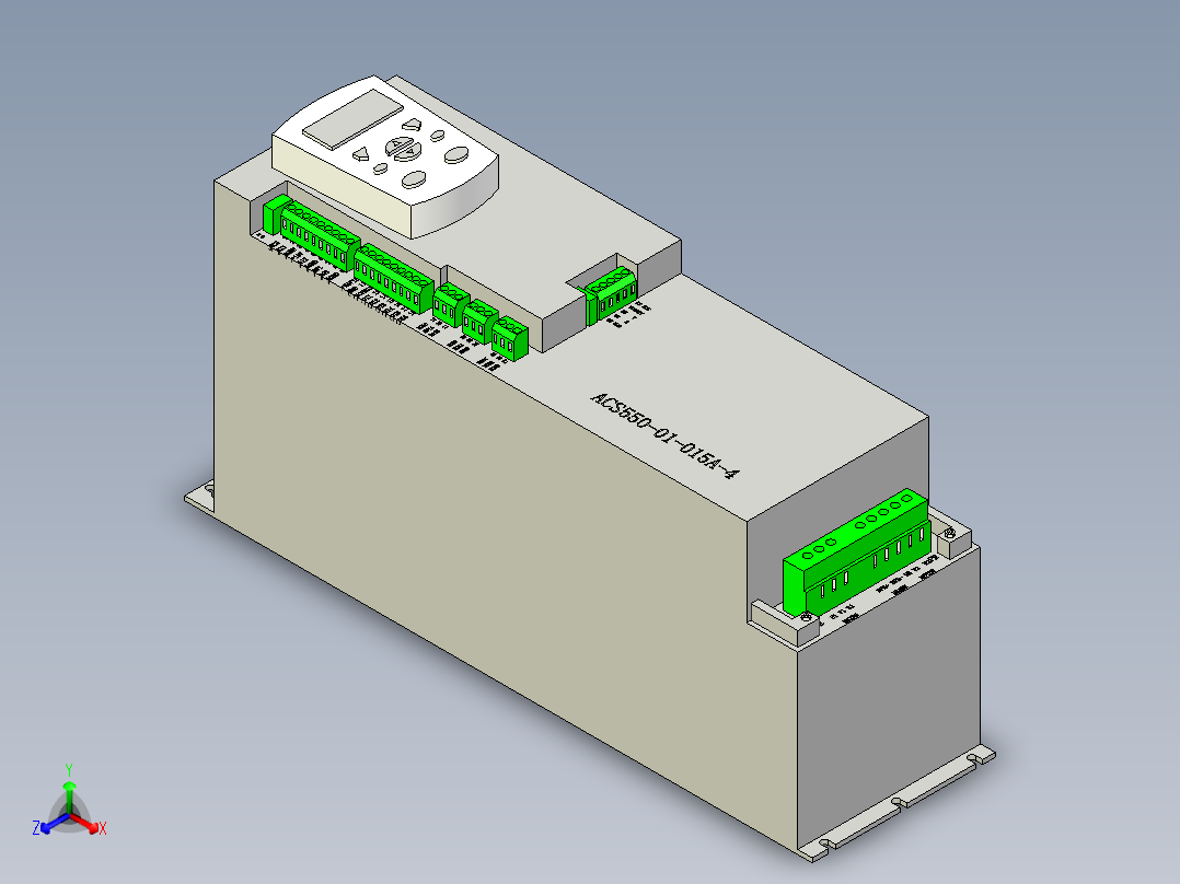 ABB ACS550-01-015A-4正等轴测图