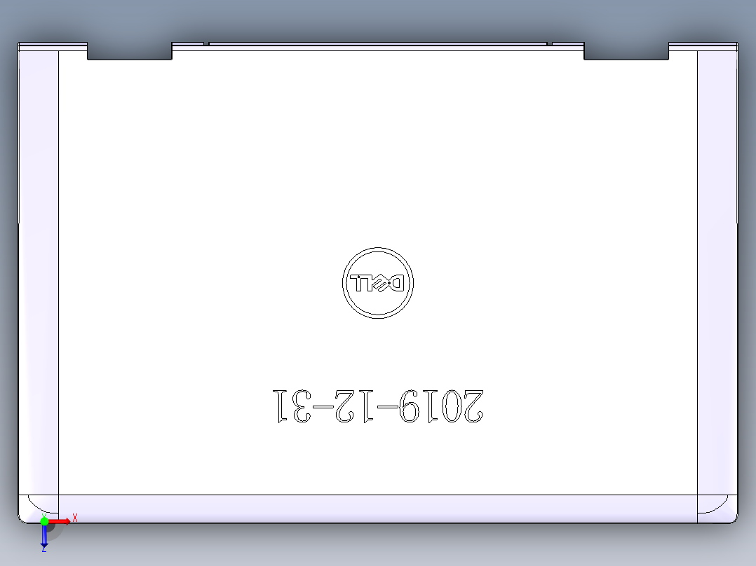 金属外壳铣内侧结构UG程序模型俯视图