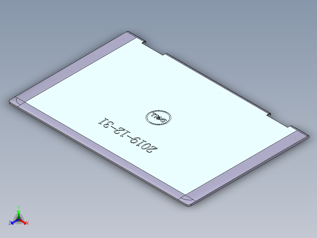 金属外壳铣内侧结构UG程序模型正等轴测图