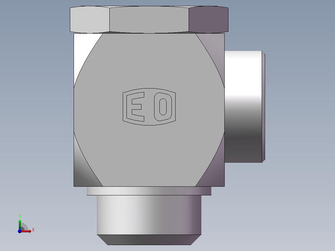 铰接式90度接头、1CI-45-42前视图