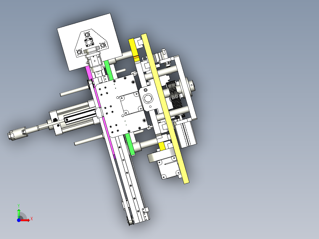 移栽输送结构前视图
