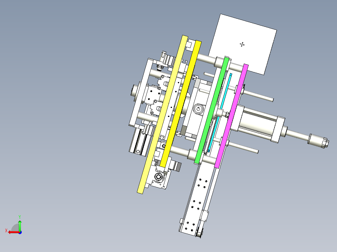 移栽输送结构后视图