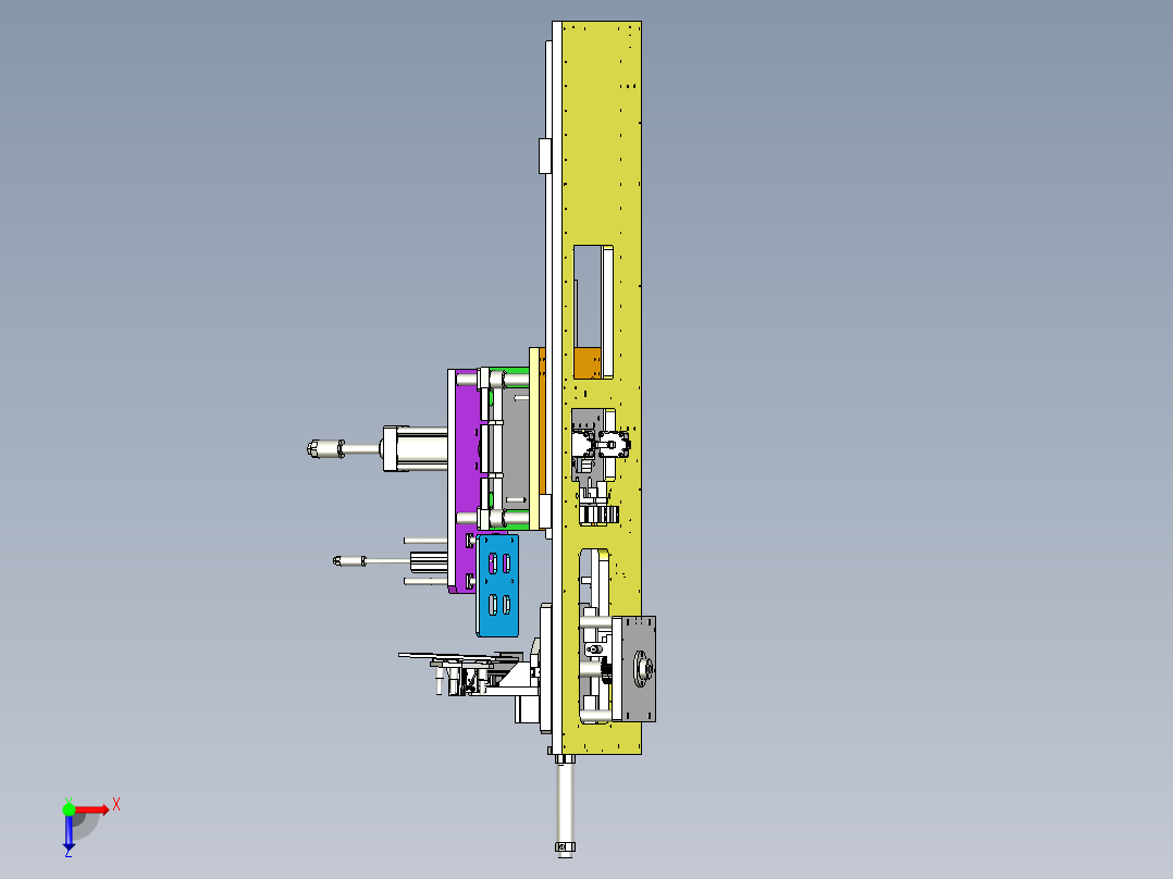 移栽输送结构俯视图