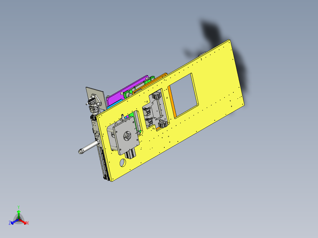 移栽输送结构正等轴测图
