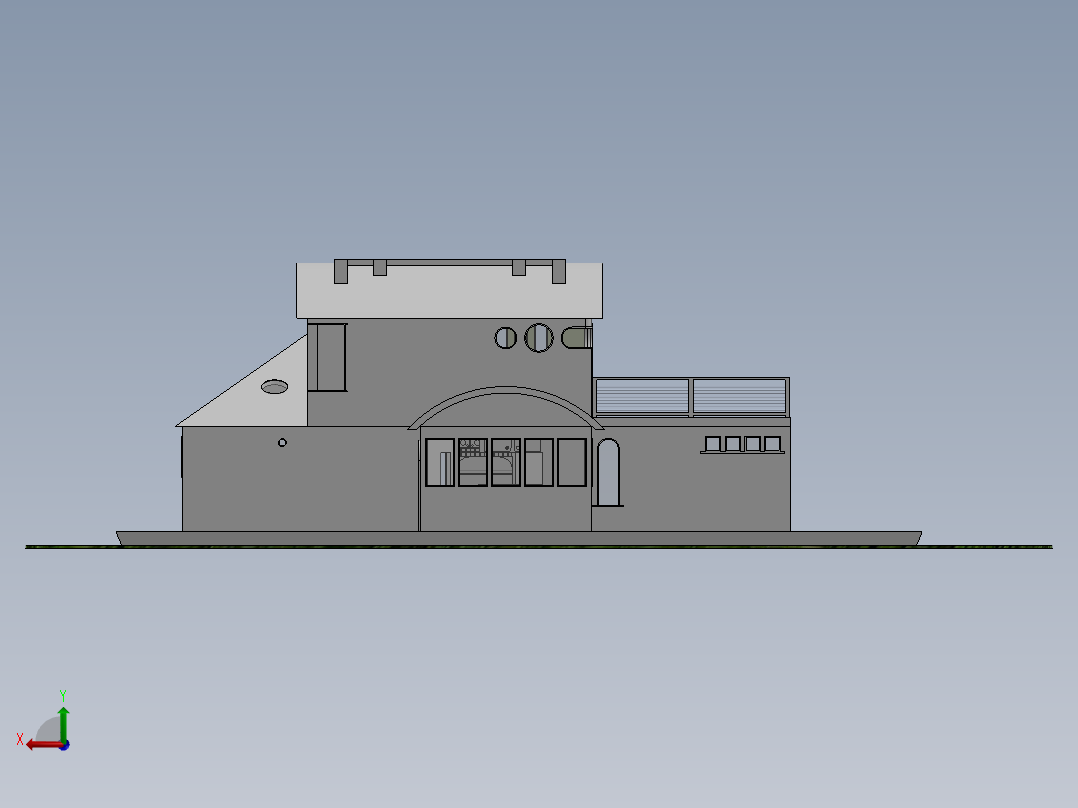 房子、建筑(41)后视图