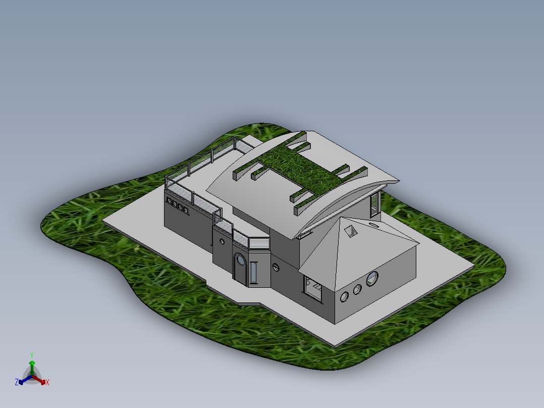 房子、建筑(41)正等轴测图