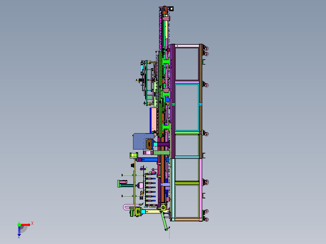 锂电池电芯的分档生产线俯视图