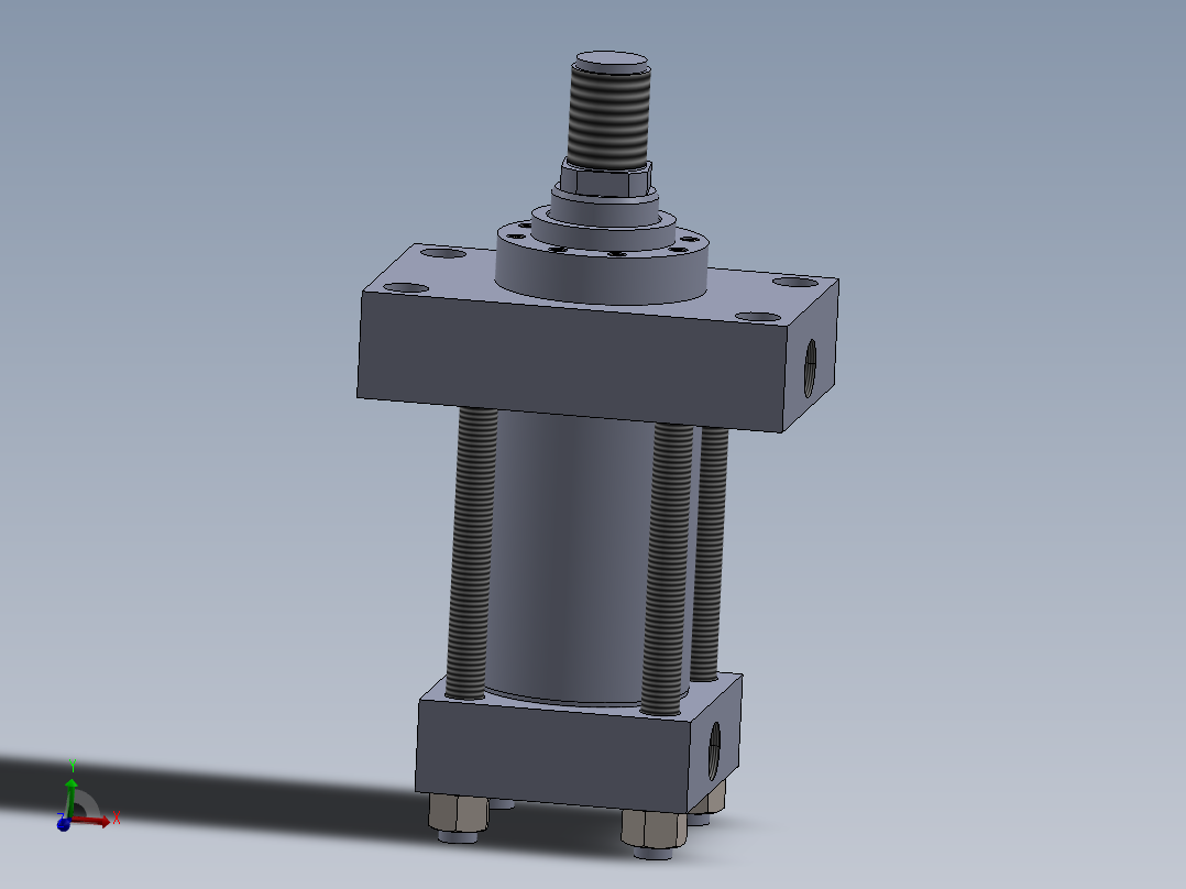 横拉杆液压缸（带前安装）（力士乐-CDT3ME5-80-45-70F11）80x45x70.8 mm