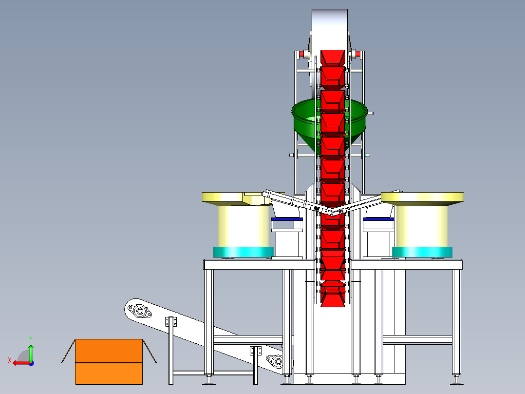 自动包装机3D模型后视图