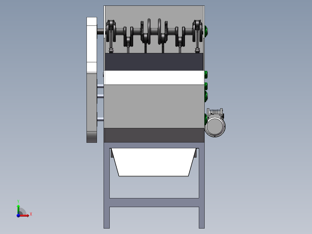 银杏果去壳机-果壳类去壳剥壳机【含三维SW模型+说明+CAD图纸】前视图