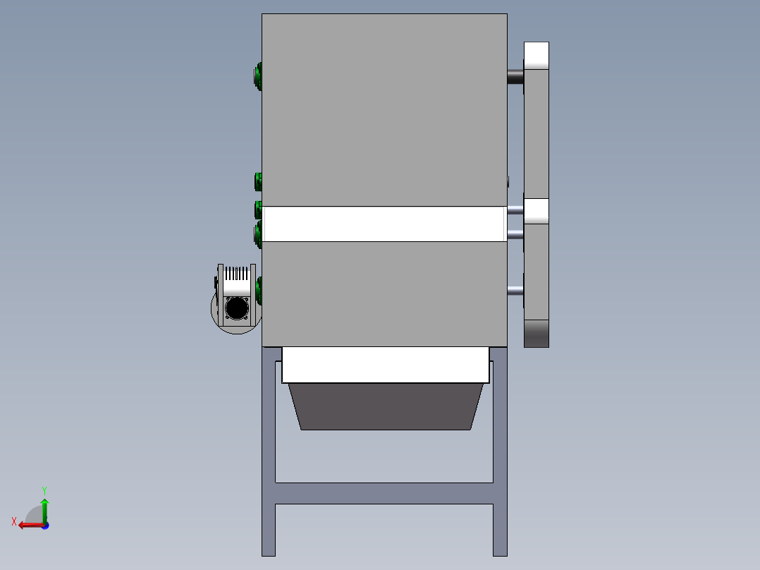 银杏果去壳机-果壳类去壳剥壳机【含三维SW模型+说明+CAD图纸】后视图