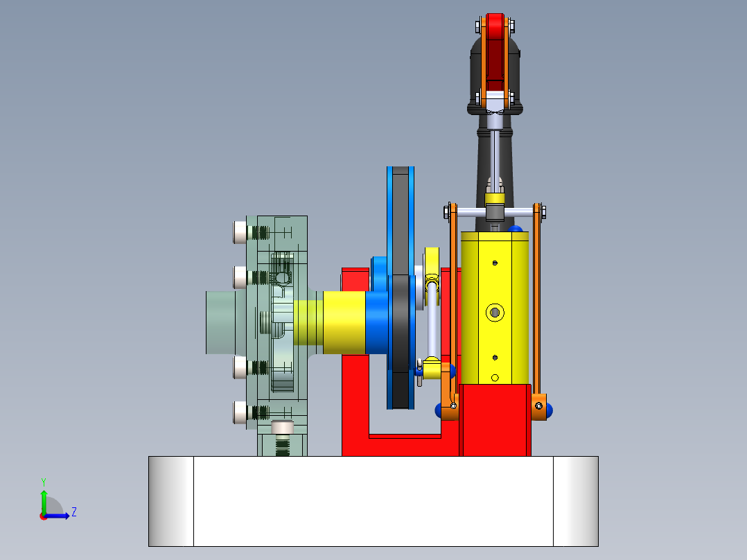 蒸汽机steam-engine-137832-模型格式为 sw左视图