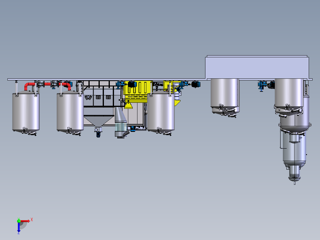 药业系统俯视图