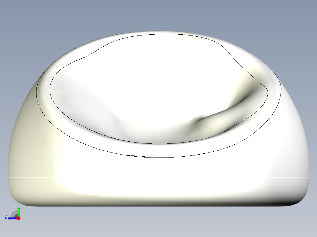 懒人沙发右视图