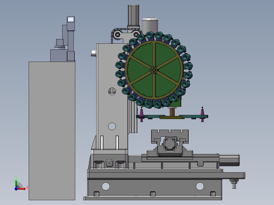 XH5632机床  sw18前视图