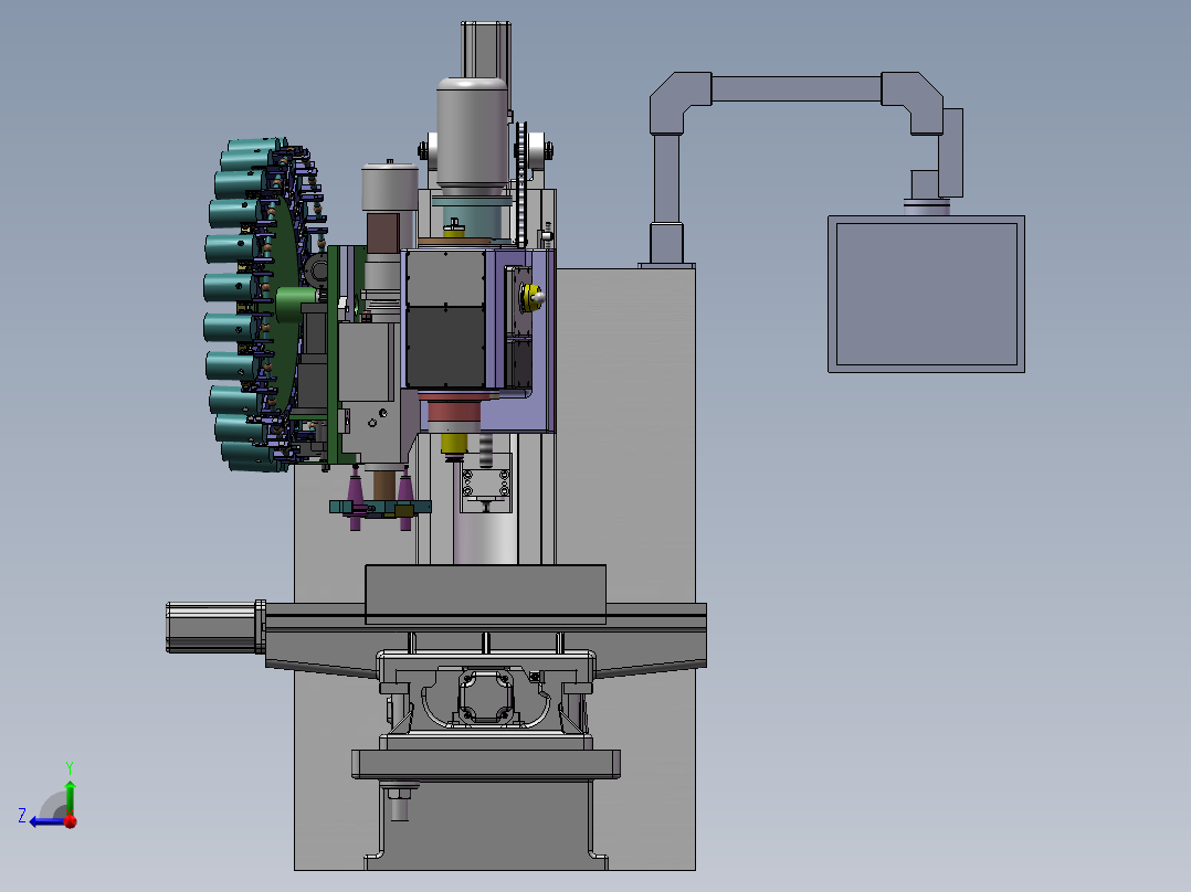 XH5632机床  sw18右视图