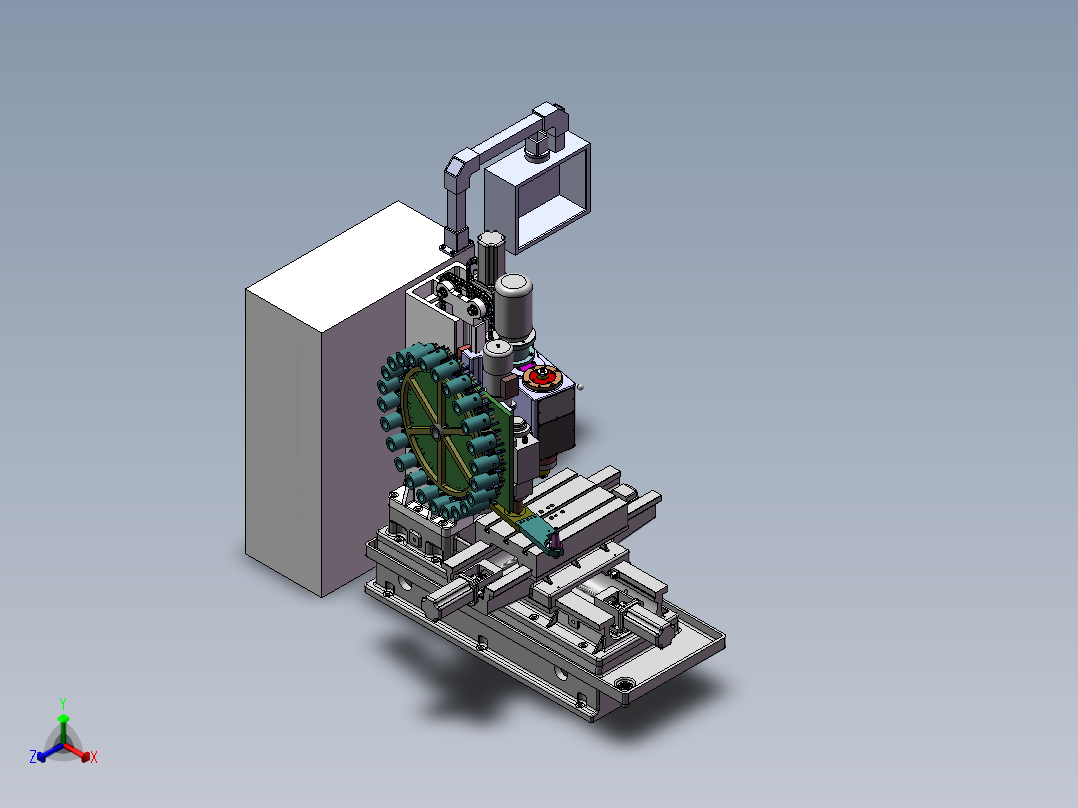 XH5632机床  sw18正等轴测图
