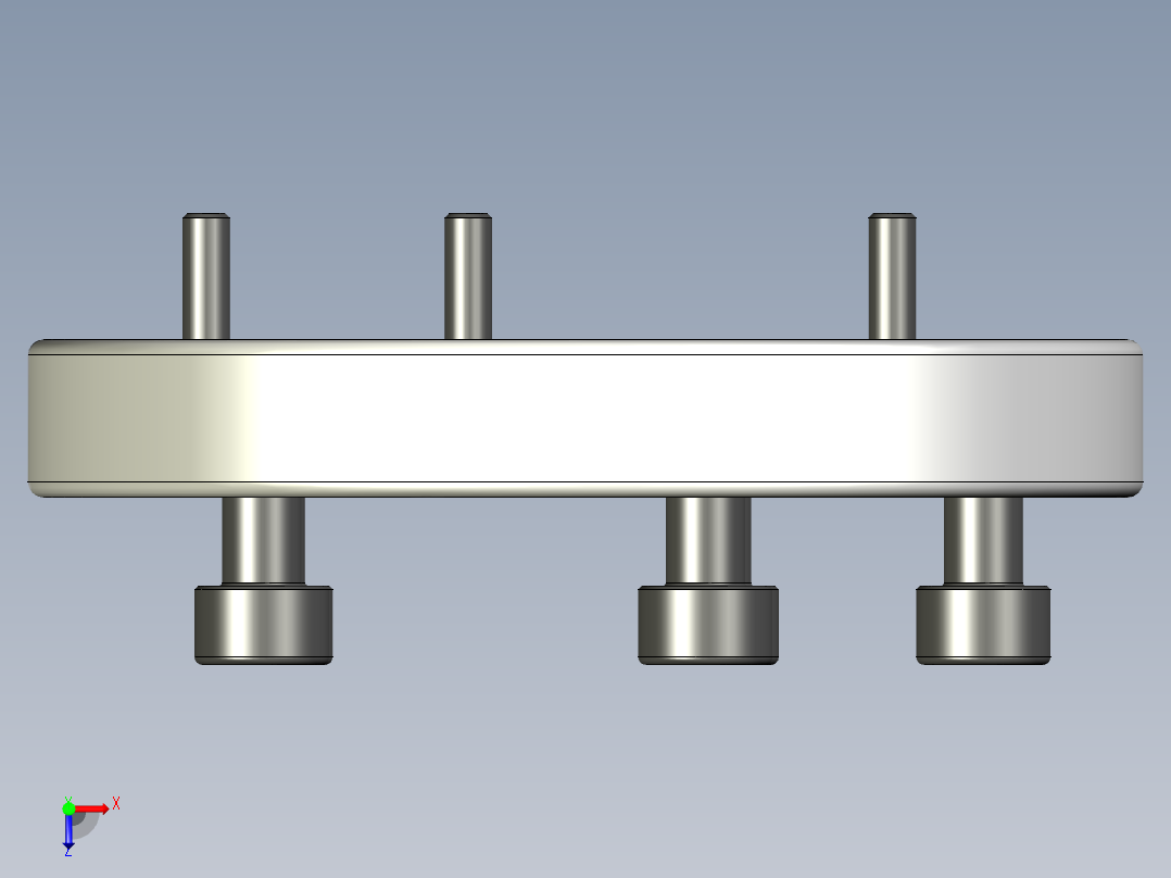 3D打印双滚珠组件俯视图