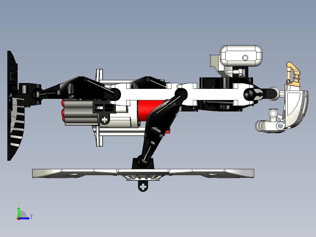 米洛斯生化机器人左视图