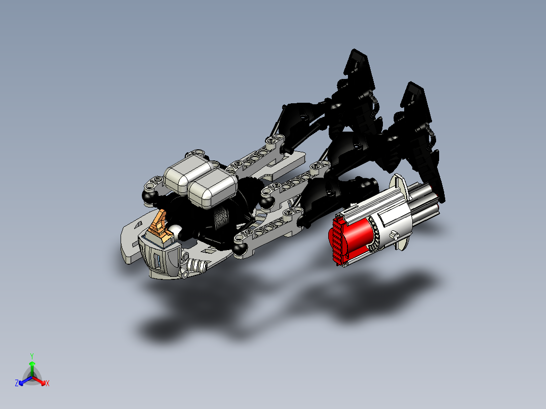 米洛斯生化机器人正等轴测图
