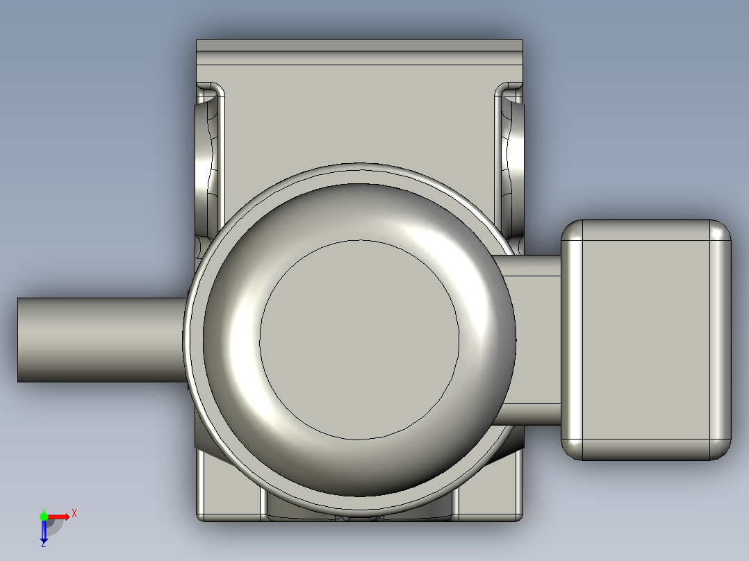 K87DV112M4三合一减速机俯视图