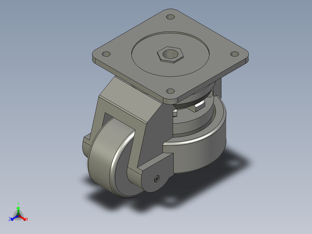 福马脚轮-120F正等轴测图
