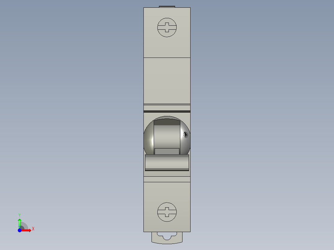 施耐德1P25A空气开关前视图