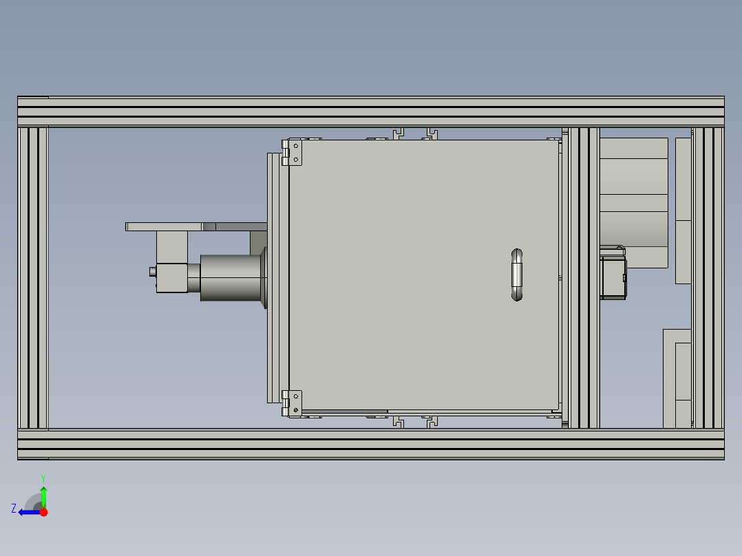 桌面小型数据采集台右视图