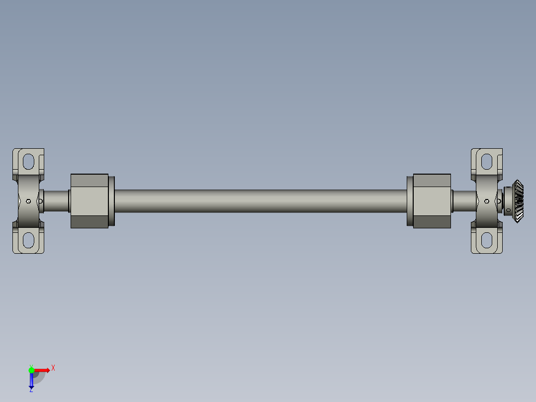 贴胶调节杆组件俯视图