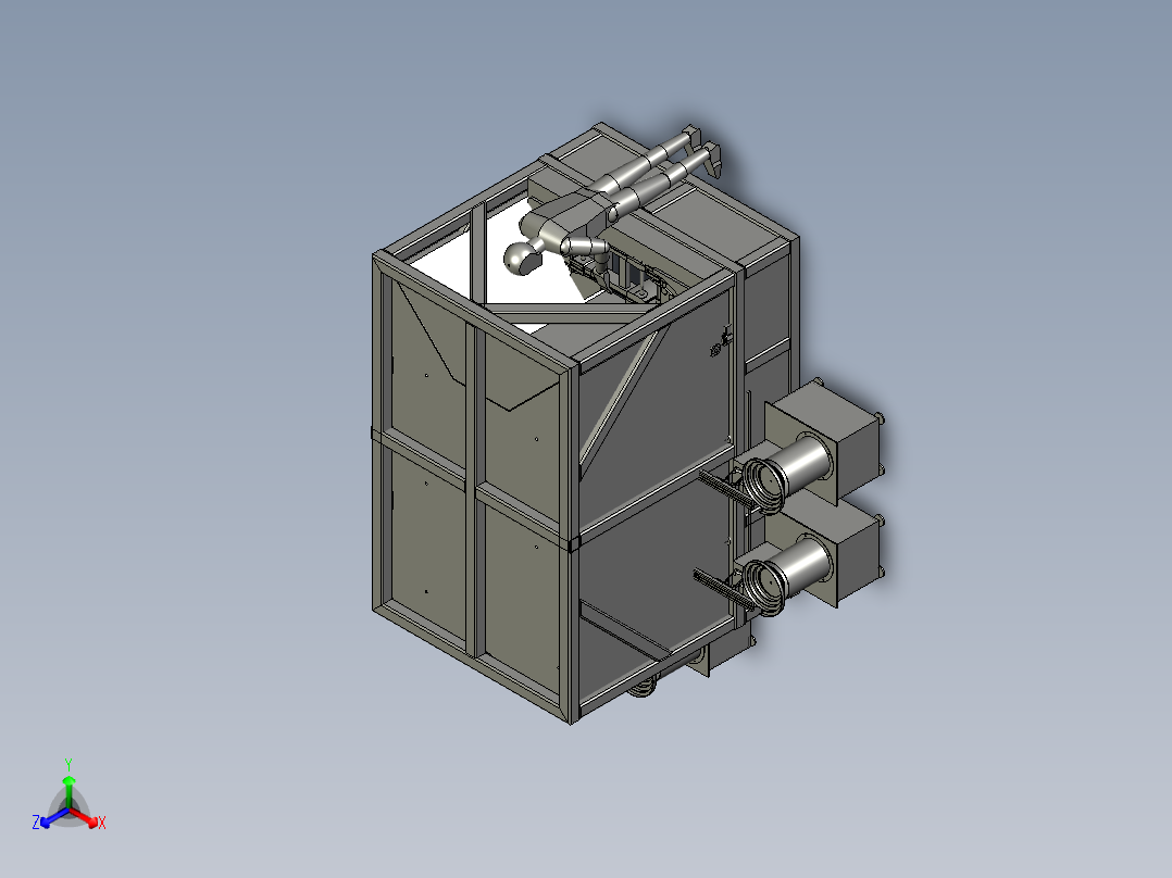 环形机器人组装线主视图