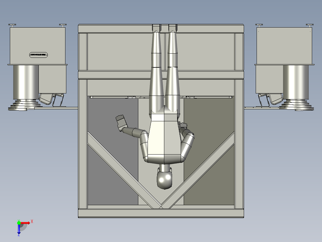 环形机器人组装线俯视图