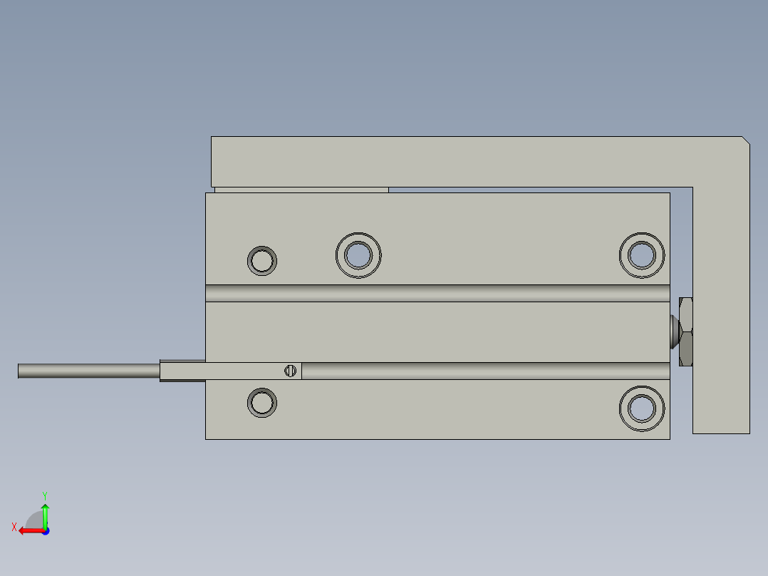 滑台气缸HLH16X40S(0)+(CMSH-2)后视图