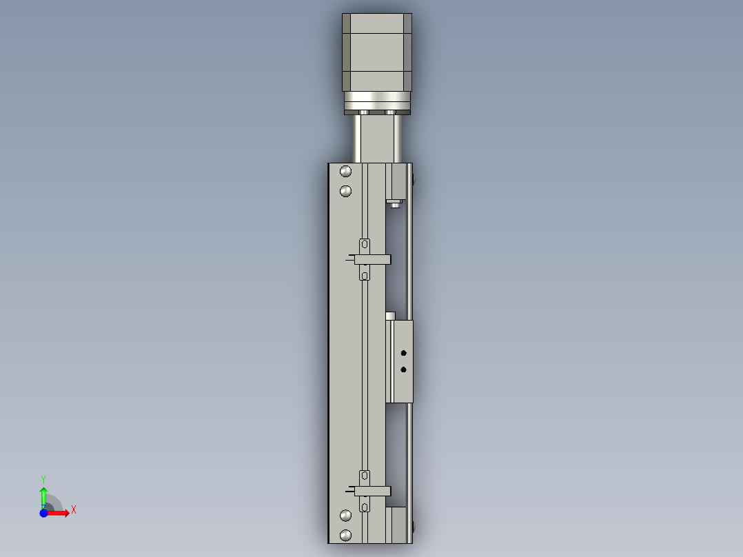 探头行走机构前视图
