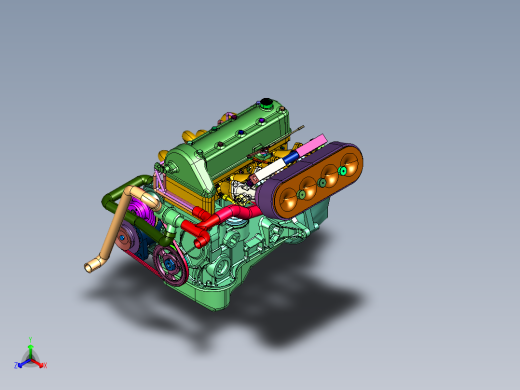 12升排量四缸发动机