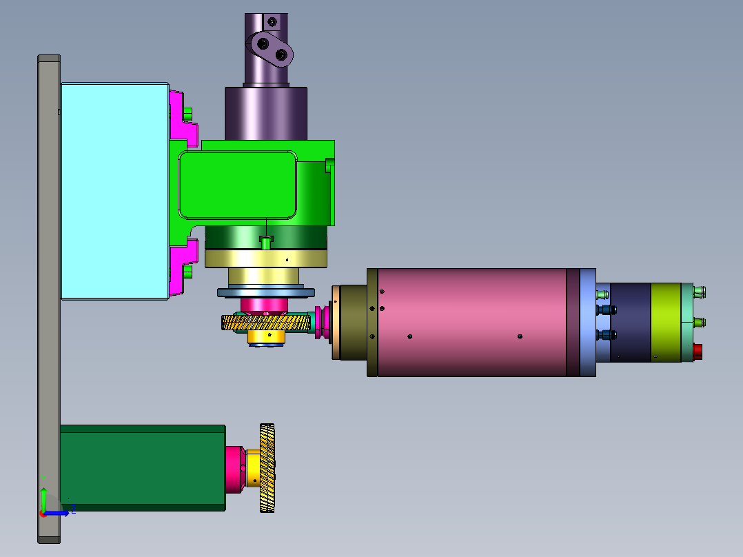 销轴类零件径向钻孔器左视图