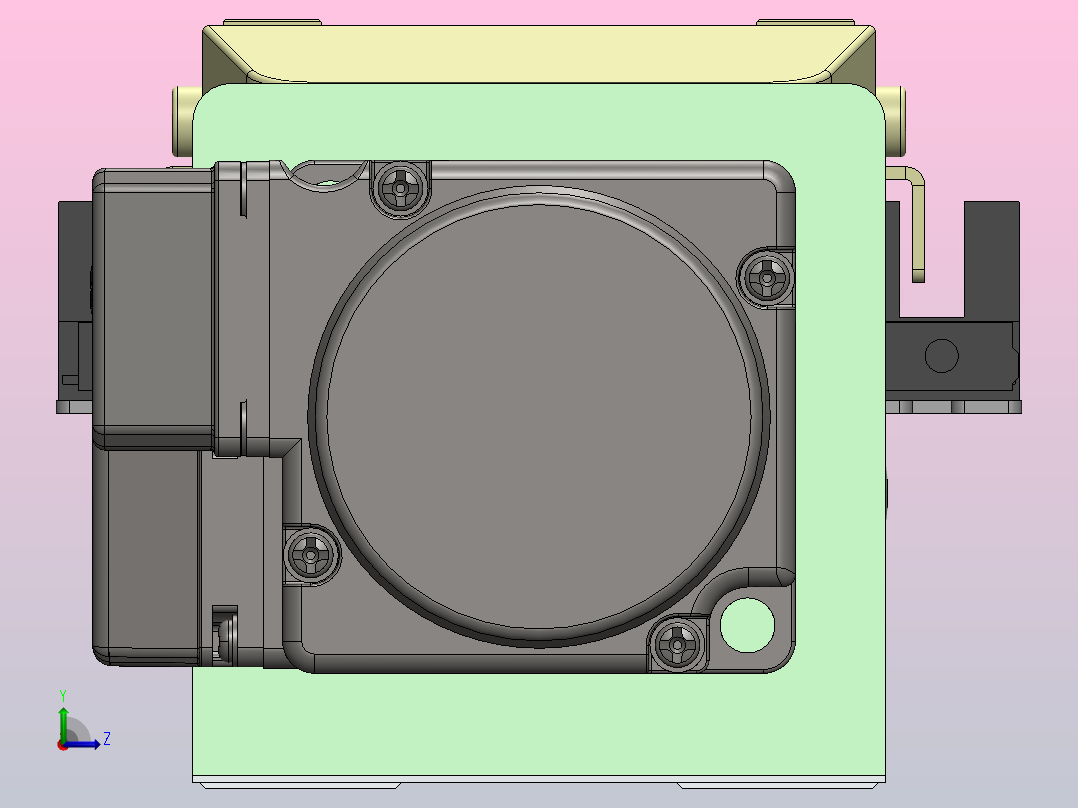 内嵌式左右旋螺杆 GTH5S-100W伺服[GTH5S-L2-200-BC-H100W-C2-N]丝杆滑台模组禾川马达左视图