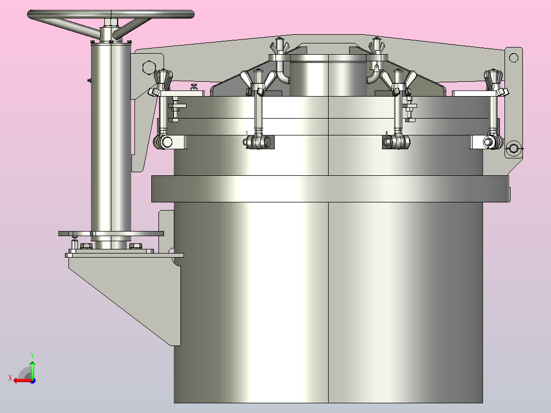 船用 转动式油舱盖后视图