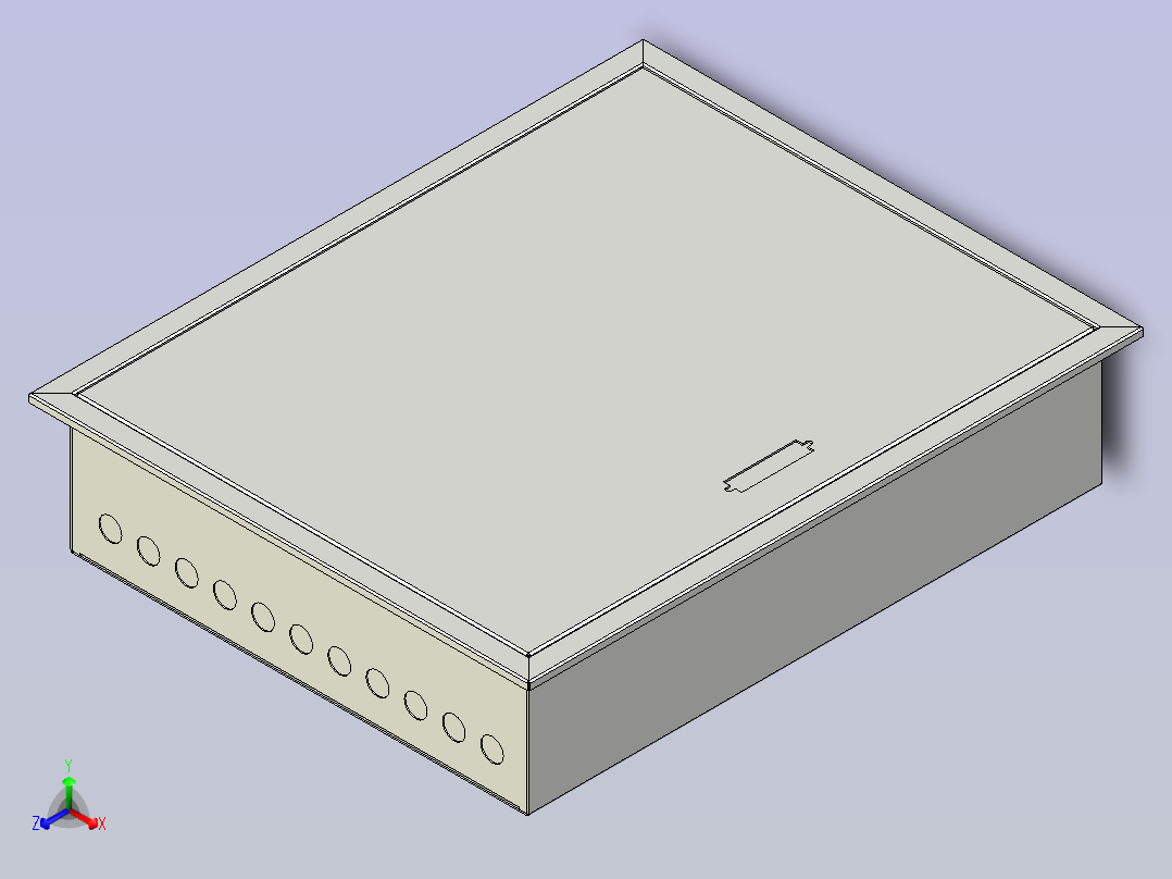 2.0暗装箱3D建模主视图