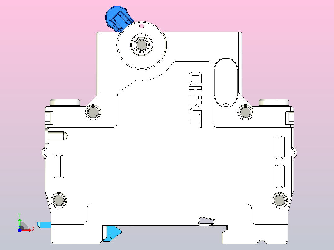 CB-60B 4P塑料外壳式断路器三维模型202307前视图