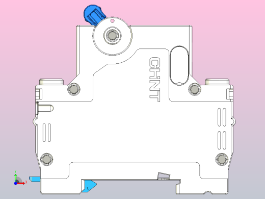 CB-60B 4P塑料外壳式断路器三维模型202307前视缩略图